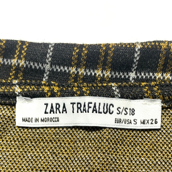 Zara Tartan Plaid Shirt Size Small - Picture 6 of 9